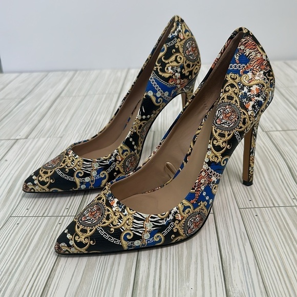 Aldo Kriss Heels Womens Aldo Multicolored Patterned Pumps Shoes Size 8M - Picture 4 of 13